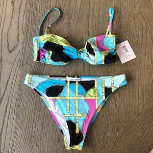 NWT Scanlan Theodore Chain Print Bikini size 2